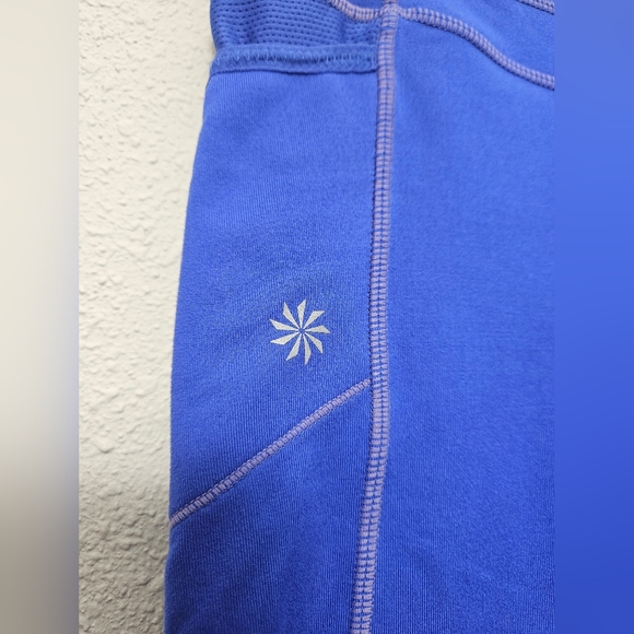 Athleta small blue Dobby be free knicker cropped leggings running Pants Athletic - Picture 5 of 10